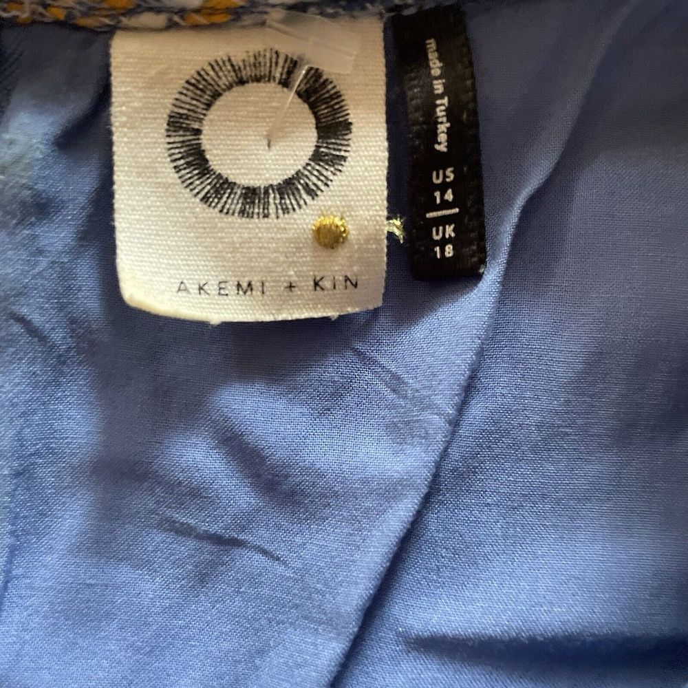 Anthropologie Akemi + Kin $148 Women's Sleeveless Tweed Shift Dress Blue Size 14 - Picture 7 of 9
